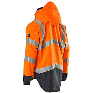 MASCOT SAFE SUPREME Harlow Men’s Orange/Anthracite Grey Hi-Vis Shell Jacket