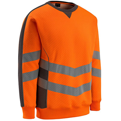 MASCOT SAFE SUPREME Wigton 50126 Dark Anthracite/Orange Hi-Vis Sweatshirt 4XL