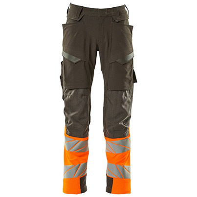 MASCOT ACCELERATE SAFE 19179 Dark Anthracite/Orange Hi-Vis Trousers