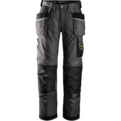 Snickers Craftsmen 3212 Men’s Grey/Black Trousers with Holster Pockets