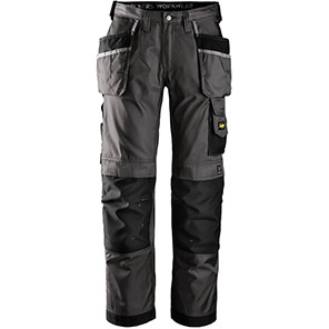 Snickers Craftsmen 3212 Men’s Grey/Black Trousers with Holster Pockets