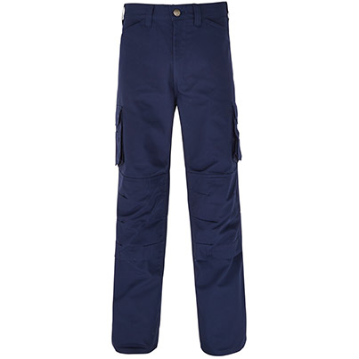 TROJAN Men’s Navy Ripstop Trousers with Kneepad Pockets