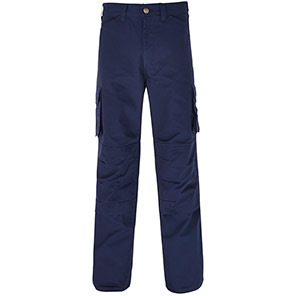 TROJAN Men’s Navy Ripstop Trousers with Kneepad Pockets