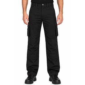 TROJAN Men’s Black Ripstop Trousers with Kneepad Pockets