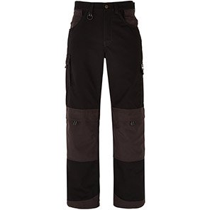 TROJAN Men’s Black/Grey Multi-Pocket Tradesman Trousers with Kneepad Pockets 46S