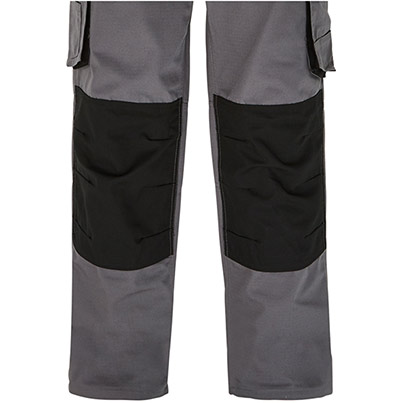 TROJAN Men’s Grey/Black Ripstop Trousers with Kneepad Pockets