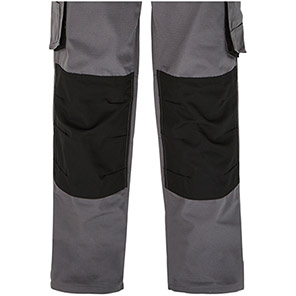TROJAN Men’s Grey/Black Ripstop Trousers with Kneepad Pockets