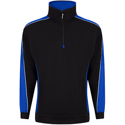 ØRN Avocet 1288 Men’s Black/Royal Blue Quarter-Zip Sweatshirt