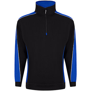 ØRN Avocet 1288 Men’s Black/Royal Blue Quarter-Zip Sweatshirt 5XL
