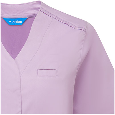 Alsico NLN1 Womenis Lilac Notch-Neck Tunic