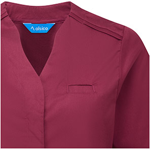 Alsico NLN1 Womenis Garnet Notch-Neck Tunic