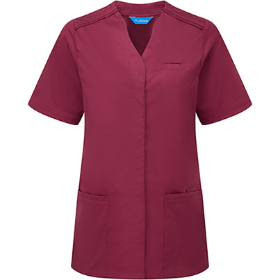 Alsico NLN1 Womenis Garnet Notch-Neck Tunic