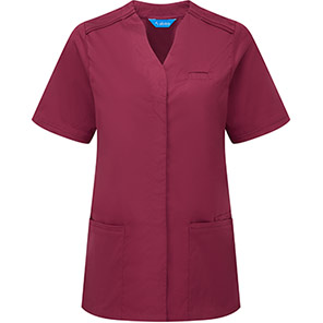 Alsico NLN1 LdsNotchNeckTunic Garnet 4XL