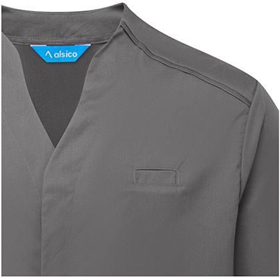 Alsico NMN1 Menis Charcoal Notch-Neck Tunic