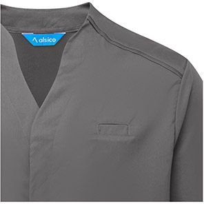 Alsico NMN1 Menis Charcoal Notch-Neck Tunic