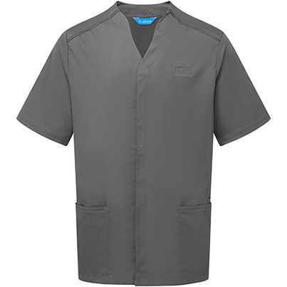 Alsico NMN1 Menis Charcoal Notch-Neck Tunic