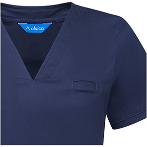 Alsico NVF1 Womenis Navy V-Neck Scrub Tunic