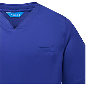 Alsico NVU1 Unisex Royal Blue V-Neck Scrub Tunic