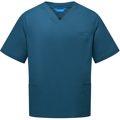 Alsico NVU1 Unisex Caribbean Blue V-Neck Scrub Tunic