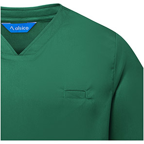 Alsico NVU1 Unisex Bottle Green V-Neck Scrub Tunic