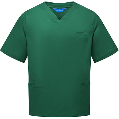 Alsico NVU1 Unisex Bottle Green V-Neck Scrub Tunic