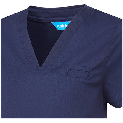 Alsico NSM1 Navy V-Neck Maternity Scrub Tunic