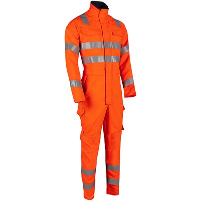 Sioen Hunor 218U Orange Hi-Vis Arc-Flash Overalls