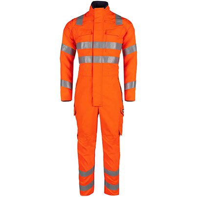 Sioen Hunor 218U Orange Hi-Vis Arc-Flash Overalls