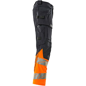 MASCOT ACCELERATE SAFE 19131 Dark Navy/Hi-Vis Orange Hi-Vis Trousers with Holster Pockets