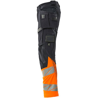 MASCOT ACCELERATE SAFE 19131 Dark Navy/Hi-Vis Orange Hi-Vis Trousers with Holster Pockets