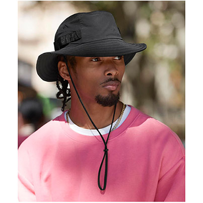 Beechfield B790R Outdoor Adventure Black Sun Hat