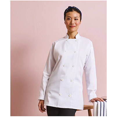 Premier PR671 Women’s White Chef Jacket