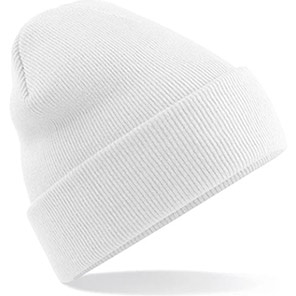 BC045 Beechfield White Beanie Hat