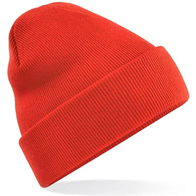 Beechfield Graphite Red Beanie Hat