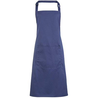 PR154 Bib Apron C/W Pocket Marine Blue