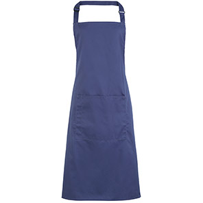 PR154 Bib Apron C/W Pocket Marine Blue
