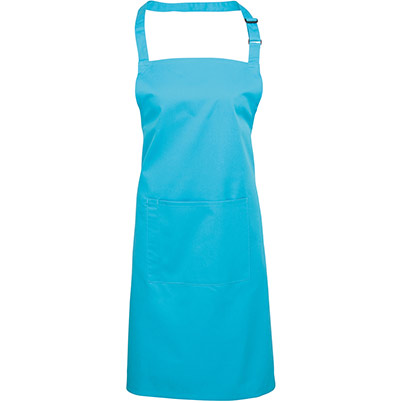 PR154 Bib Apron C/W Pocket Turquoise