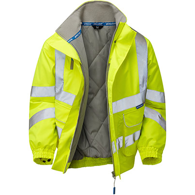 PULSAR P191 Men’s Yellow Waterproof Hi-Vis Bomber Jacket
