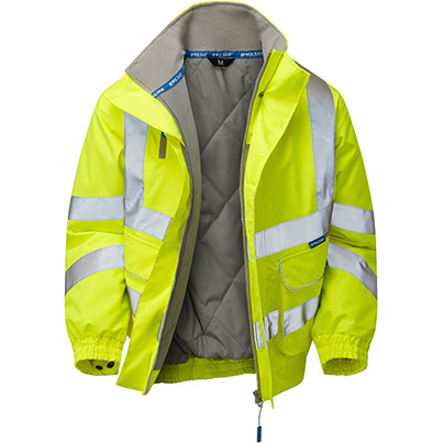 high vis bomber jacket uk