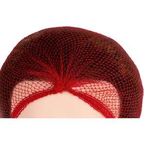 Lion 843K Red Close-Mesh Metal-Free Hairnets (Pack of 100)