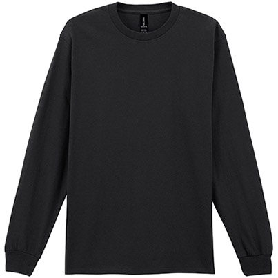 Gildan Ultra Cotton GD014 Black Long-Sleeve T-Shirt