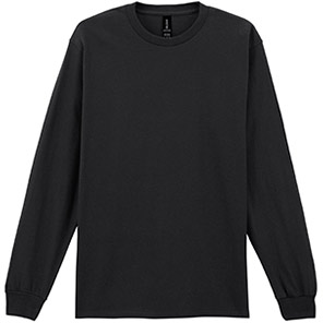 Gildan Ultra Cotton GD014 Black Long-Sleeve T-Shirt 5XL