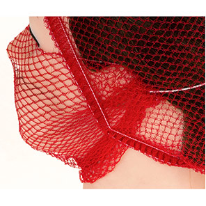 Lion 2876 Red Close-Mesh Metal-Detectable Beard Nets (Pack of 36)
