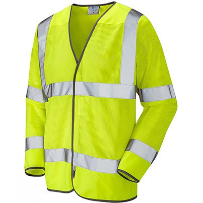 S04-Y Hi-Vis Long Sleeve Coolviz Waistcoat Yellow