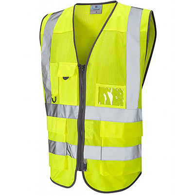W20-Y Cobbaton Hi-Vis Zip Waistcoat Primary Base Colour Yellow