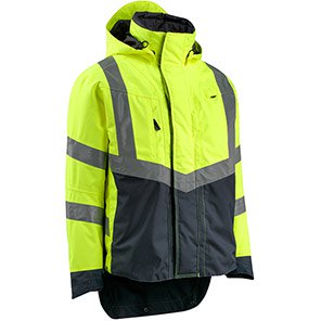 MASCOT SAFE SUPREME Harlow Men’s Yellow/Navy Hi-Vis Shell Jacket