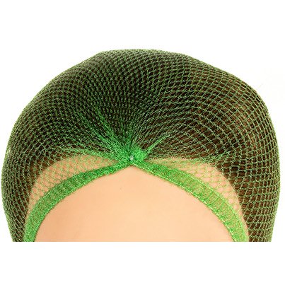 Lion 843K Green Close-Mesh Metal-Free Hairnets (Pack of 100)
