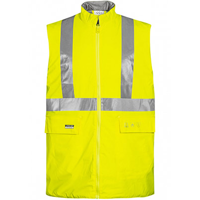 Lyngsøe Rainwear FR-LR1456 Interactive Yellow Hi-Vis Flame-Retardant Body Warmer