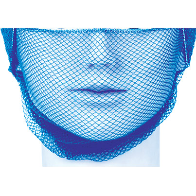 Lion 2926 Blue Close-Mesh Metal-Detectable Beard Nets (Pack of 36)