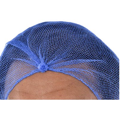 Lion 938 Blue Close-Mesh Metal-Detectable Hairnet (Pack of 100)
